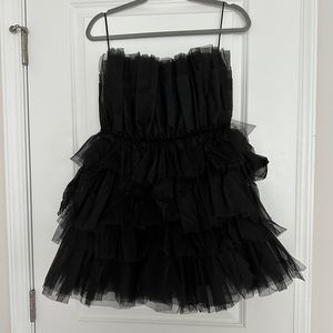 Black Tulle Mini Dress